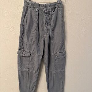 Agolde Mila Utility Pant cargo barrel leg button fly gray size 24 great!